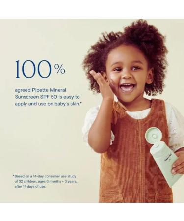 Pipette Mineral Sunscreen SPF 50 - Safe Baby Sunblock with Non-Nano Zinc for Kids & Sensitive Skin Broad Spectrum UVB/UVA Protection - 4 fl oz - Buy Online on GoSupps.com