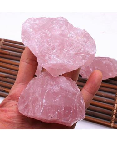 Natural Raw Pink Rose Quartz Crystal Rough Stone Specimen Crystal Love Natural Stones and Minerals Fish Tank Stone Home Goods (Size : 140-200g) - Buy Online on GoSupps.com
