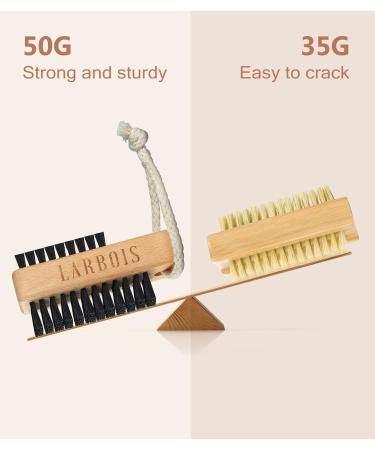 Buy LArbois Double-Sided Wooden Nail Brush - Eco-Friendly Hand & Nail Cleaning Scrub (2 Pack) with Hanging Rope - Perfect for Fingernails - Buy Online on GoSupps.com