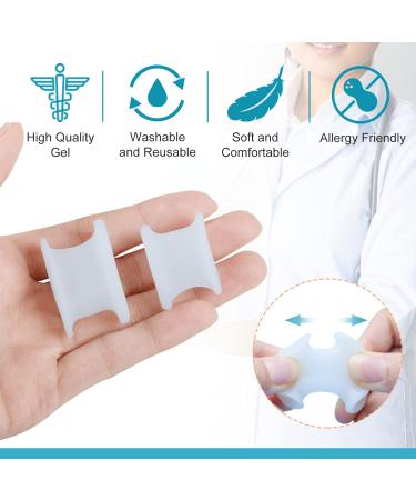 Sumiwish Flanged Toe Spacer - 12 Pack Bunion Corrector & Silicone Toe Separator for Overlapping Toes | Size L&S - Optimal Comfort & Support - Buy Online on GoSupps.com