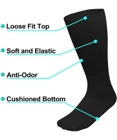 Physicians Approved Diabetic Socks Crew Unisex 12-Pack 10-13 Black - Falari - Buy Online on GoSupps.com