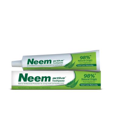 Kajal Neem Active Toothpaste 200g - With Natural Antibacterial Protection for Strong Teeth and Healthy Gums - Pure Vegetarian Alcium, Strengthens Mint and Refreshes Mint (1)
