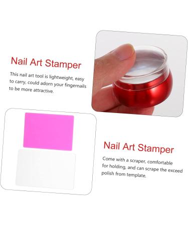 FOMIYES 2 Sets Nail Art Silicone Stamp Nail Art Stamper Silicone Stamping Tools Nail Stamper Silicone Nail Tools Nail Art Diy Tools Manicure Scrap Board Soft Head Die Nail Plate Seal Abs - Buy Online on GoSupps.com