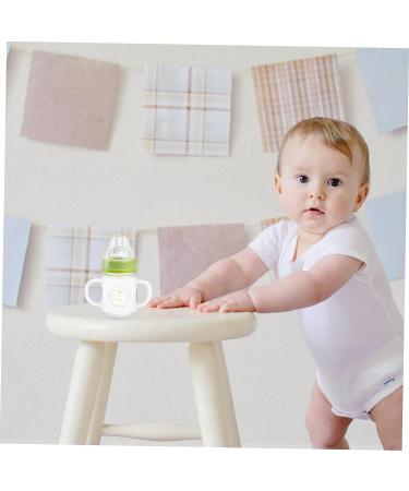 Healvian Silicone Baby Bottle Cover - Infant Feeder with Gripping Handles - Insulated Bottle Holder for Kids - White - Buy Online on GoSupps.com