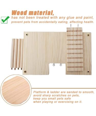 SINFUN Bird Wood Perch Playground Toy with Climbing Ladder for Small to Medium Birds & Animals - Buy Online on GoSupps.com