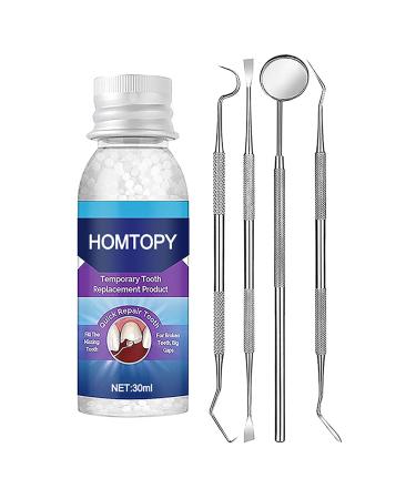 EXQST Restoration Pearl Restoration Pearl Teeth Dental Restoration Kit for Filling Missing Broken Teeth 1 Set