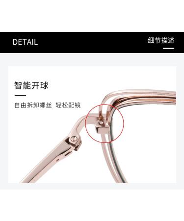 Metal Square Frame Blue Light Blocking Glasses for Men & Women | Anti-UV Computer Reading Glasses - Gold-Black 51mm - Buy Online on GoSupps.com