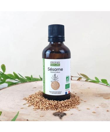 Organic sesame oil - 100% pure and natural - 50 ml - PROPOS'NATURE - Buy Online on GoSupps.com