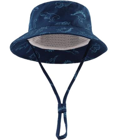 XIAOHAWANG Baby Boy Sun Hat - Dinosaur Bucket Hat for Infant Toddler | Navy, 0-3 Months - Buy Online on GoSupps.com