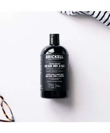 Brickell Men's Rapid Wash 3-in-1 Body Wash Gel - Natural & Organic - Fresh Mint Scent - 16oz - Buy Online on GoSupps.com