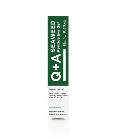Q+A Seaweed Peptide Eye Gel - Firm, Brighten, and Revitalize Under-Eye Area (0.5 Fl.Oz) - Buy Online on GoSupps.com