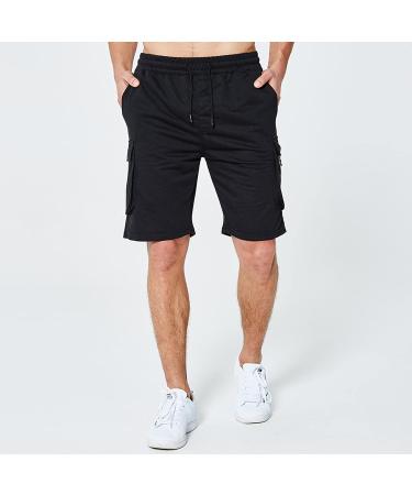 Ronony Men s Sport Shorts - Comfortable Loose Fit Jogging & Running Shorts with Pockets - Summer Cotton Casual Trousers - Available in XXL - #Black - Buy Online on GoSupps.com