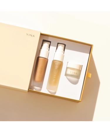 YINA Natural Mini Minimalist Travel Skincare Set | Sustainable Cruelty-Free Clean Beauty (3-Piece - Buy Online on GoSupps.com