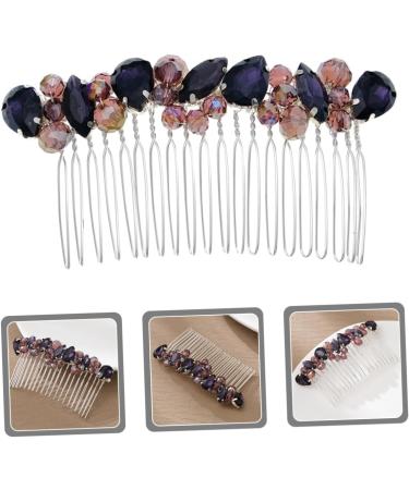 Ipetboom hair comb Splitter dress colored diamond hair comb clips knot top headband real hair side fringe European and American hair curler hair rhinestone bridal hair accessories - Buy Online on GoSupps.com
