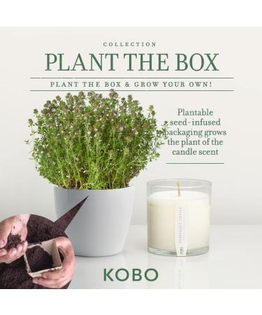 KOBO Somerset Thyme Candle - 100% Pure Soy Wax 60 Hour Burn Plantable Box | Hand-Poured in USA | Eco-Friendly Scented Candle for Home - Buy Online on GoSupps.com
