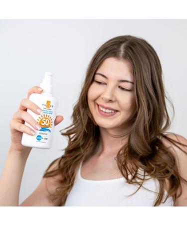 Alkan Kozmetik 50+ SPF Sun Lotion Protection Spray 150 ml olive oil sesame oil and coconut oil high UVA UVB maximum sun protection moisturizing sunscreen spray 150 ml 1er Pack 50+ SPF - Buy Online on GoSupps.com