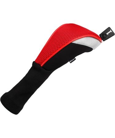Andux 460cc Golf Driver Wood Head Covers 4pcs/Set - Long Neck with Interchangeable No. Tags, Red - Buy Online on GoSupps.com