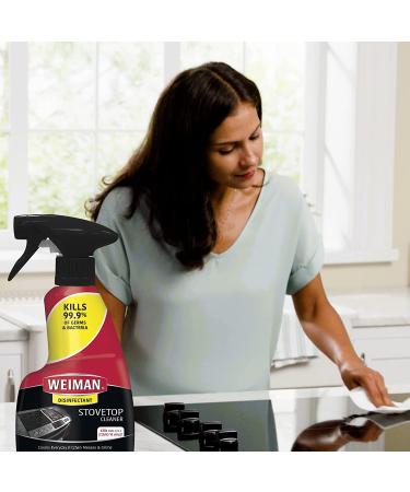 Weiman 22oz Disinfecting Stovetop & Stainless Steel Cleaner - Daily Kitchen Appliance Cleaning Kit - Buy Online on GoSupps.com