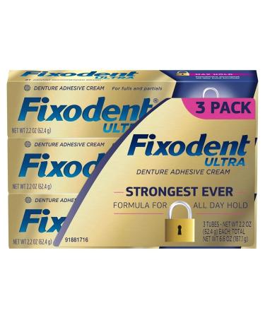 Fixodent Ultra Max Hold Dental Adhesive (2.2 oz. 3 pk.)
