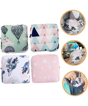 Oatipho 4-Piece Travel Storage Bags for Women | Washable Cotton Pad Coin Napkin & Tampon Holders - Ideal for Period Essentials & Organization - Buy Online on GoSupps.com