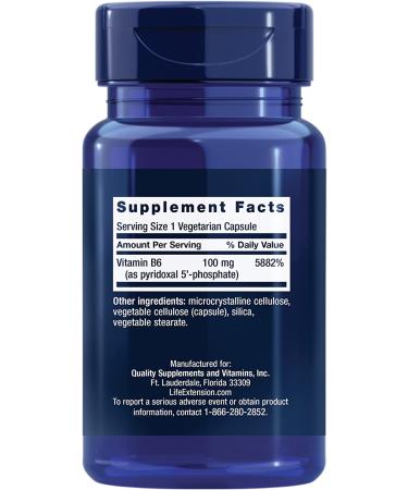 Buy Life Extension Pyridoxal 5-Phosphate 100 mg - 60 Veg Caps | Enhance Health - Buy Online on GoSupps.com