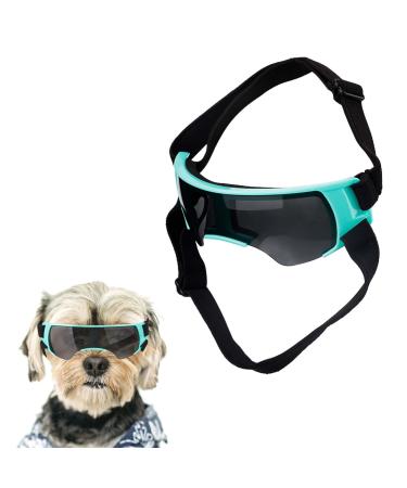 Dog Goggles for Small Dogs Windproof Dog Sunglasses with Adjustable Strap Puppy Sunglasses for Small Medium Dogs Eye Protection Goggles for Outdoor Riding Driving Eyewear (Blue)