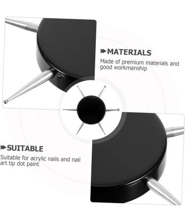 Minkissy Nail Art Drill Pen - Manicure Painting & Dotting Tool Set | Gemstone Mandala Dotting Tools | Acrylic Stippling Pen | Black 6.9x6.9cm - Buy Online on GoSupps.com