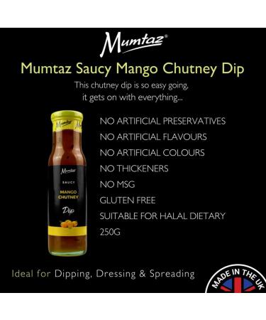 Mumtaz Saucy MANGO Chutney Dip 295g Ideal For Dipping Dressing & Spreading. - Buy Online on GoSupps.com