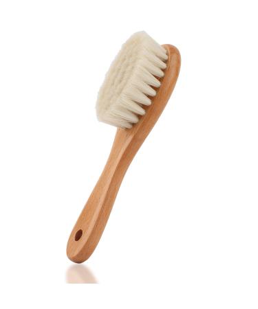 Baby Hair Brush with Wooden Handle and Super Soft Goat Bristles (Burlywood)