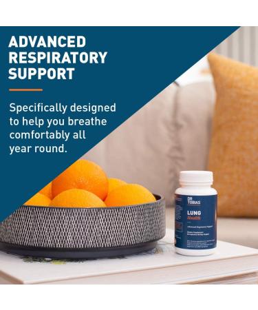 Dr. Tobias Lung Health Support Supplement - 60 Capsules, Vitamin C for Bronchial & Respiratory System Detox - 1 Daily, 60 Count - Buy Online on GoSupps.com