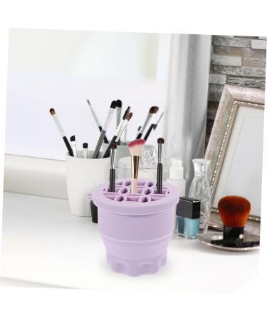 HOMSFOU cleanser tools makeup brush beauty tool cleaning bowl Brush Cleaning Pad brush cleaning tool Brush Cleaner drying rack cleaning cup detergent cosmetic Silica gel set purple 9.2X9.2X8.6CM Purple - Buy Online on GoSupps.com