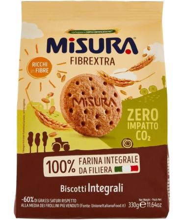  Italian Gourmet E.R. Misura Fibrextra Whole Wheat Biscuits Pack of 6 100% Whole Wheat Flour High in Fiber Cookies 330g + Italian Gourmet Polpa 400g - Buy Online on GoSupps.com