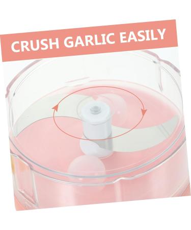 HOMSFOU Garlic Chopper Manual Food Chopper Onion Chopper Electric Vegetable Shredder Ginger Masher Mini Garlic Kitchen Food Mincer Spice Chopper Chili Joystick Meat Crusher Pink 10.5X10.5X6.5CM - Buy Online on GoSupps.com
