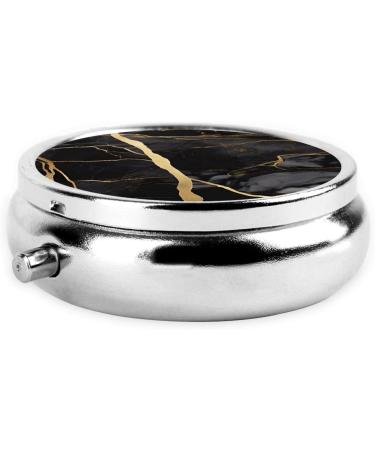 Colored Marble Mini Round Pill Box | 3 Compartment Travel Organizer | Portable Medicine Case for Home & Office - Buy Online on GoSupps.com