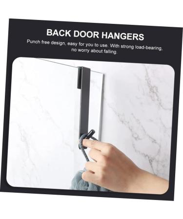 Generic 6 Pcs Bathroom Door Hook Checkered Dinner Plates Purse Hooks Key Chain Glass Door Stainless Steel 17.8X4CMx3pcs Blackx3pcs - Buy Online on GoSupps.com