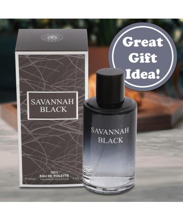 Savannah Black Spray Cologne - Eau De Toilette for Men - 3.3 fl.oz - Buy Online on GoSupps.com