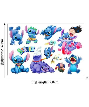 Lilo and Stitch 3D Wall Stickers - Cartoon Decals for Kids Room Decor | 16.5X23.6 inch PVC Wall Decoration - Buy Online on GoSupps.com