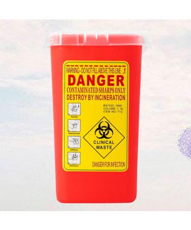 EXCEART Biohazard Sharps Disposal Container - Small Portable Needle and Syringe Disposal for Travel and Home Use (Red) - Buy Online on GoSupps.com