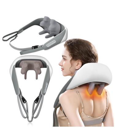 Danlikt neck massager neck massage device with warmth rechargeable 5D massage head massage device neck for neck back shoulder leg (white) - Buy Online on GoSupps.com