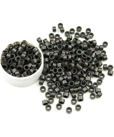 KOCONI 1000Pcs 5.0mm Silicone Lined Micro Rings for Pre Bonded Hair Extensions - #3 Dark Brown - Buy Online on GoSupps.com
