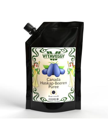 Vitaveggy fruit puree Haskap-Berei Blue Hedge Cherry 6x 1kg from Food-United Perfect for Haskap-berries juice juice juice juice confectionure liqueur or blueberry raspberry brownberry smoothie (6)