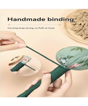 12.2-Inch Handmade Mugwort Massage Hammer Set - Relieve Tiredness & Activate Meridians | Acupuncture Point Knocking (3 Pieces) - Buy Online on GoSupps.com