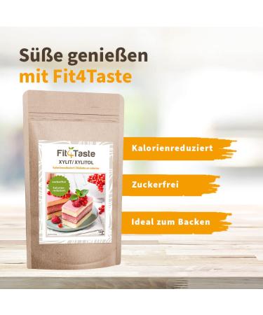 Buy Fit4 Xylitol Birch Sugar 1kg | Sugar-Free Alternative | Low-Calorie Sweetener for Baking & Table Use - Buy Online on GoSupps.com