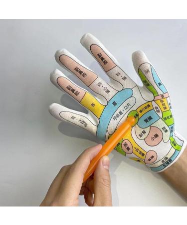 Hand Reflexology Acupoint Acupressure Tools Glove Reusable Point Household Textured Exfoliator Gloves Mittens Y6C5 Colorful One Size - Buy Online on GoSupps.com