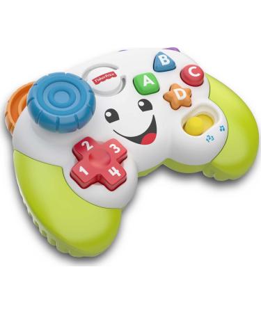 Fisher-Price Pretend Video Game Controller Baby Toy with Music Lights and Learning Songs, Fine Motor Toy Standard