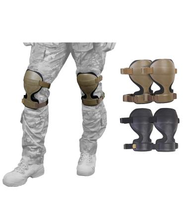 Elite Tribe Knee Pads Arc Style Military Airsoft Hunting Martial Arts DE