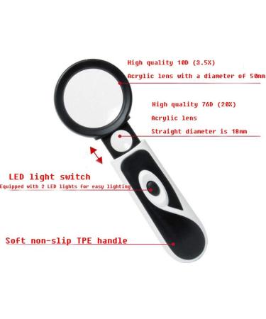 Handheld Telescopic 3.5/20X Double Rate LED Magnifier Good Times - Buy Online on GoSupps.com