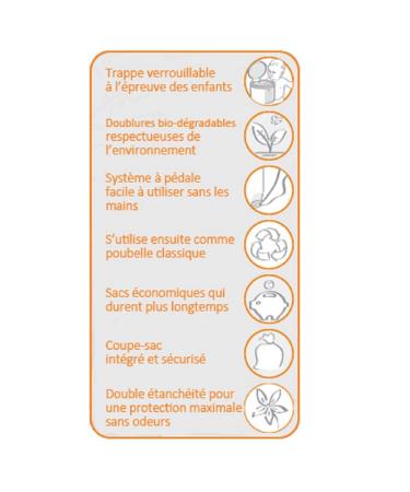 Biodegradable Collar Refill Packs for Diaper Containers - Maxi 26L x3 - Odor Control - 330 Diaper Capacity - Eco-Friendly - Buy Online on GoSupps.com
