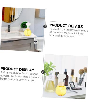 4 Pcs Flower Sparkling Bottle Foaming Hand Soap Soap Bottle Dispenser Head Washer Foam Bottle Travel Foam Bottle Flower Foam Soap Dispenser Foamer Device Cup Foaming Cup Gel/210 (Color : Yellow 2pcsx 9.7x9.7x16.3cmx2pcs Yellow 2pcsx2pcs - Buy Online on GoSupps.com