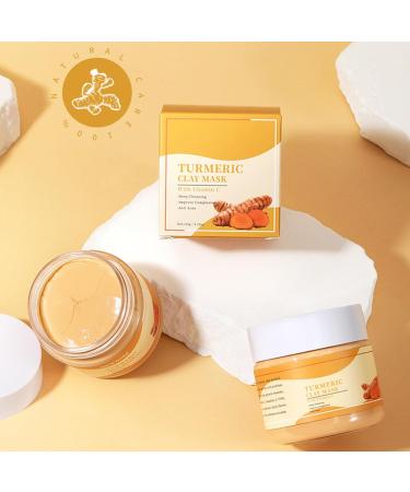 Turmeric Clay Mask with Vitamin C - Dark Spot Remover for Face - Face Masks Skin Care to Deeply Cleansing - Reducing Acne Lighten Skin Tone - Moisturizing Clay Mask for Controlling Oil & Refining Pore - Buy Online on GoSupps.com